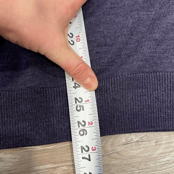 Britches Mens Sweater Tight Knit Pullover V-Neck Purple Size Extra Large - Picture 5 of 9